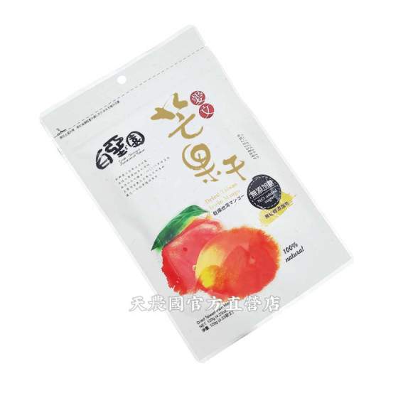  [白堊園]愛文芒果干(無添加糖100g)*1袋