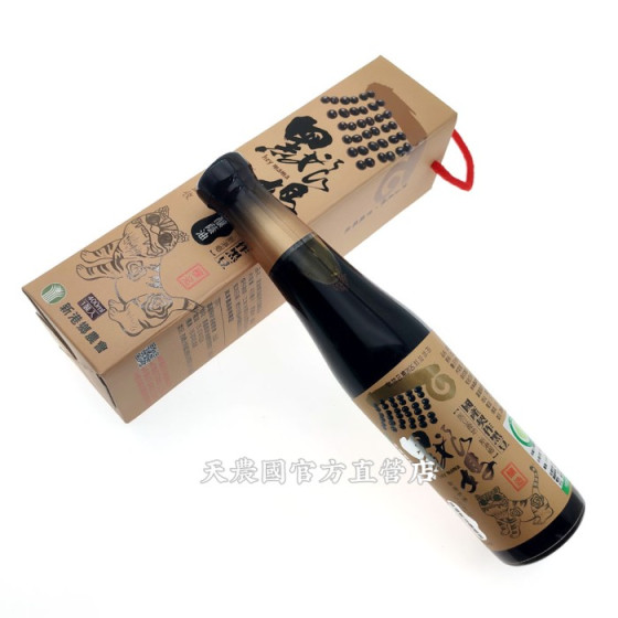[愛農會]新港鄉農會黑娘媽黑豆釀蔭油(頂級400ml*1玻璃瓶)*1提盒